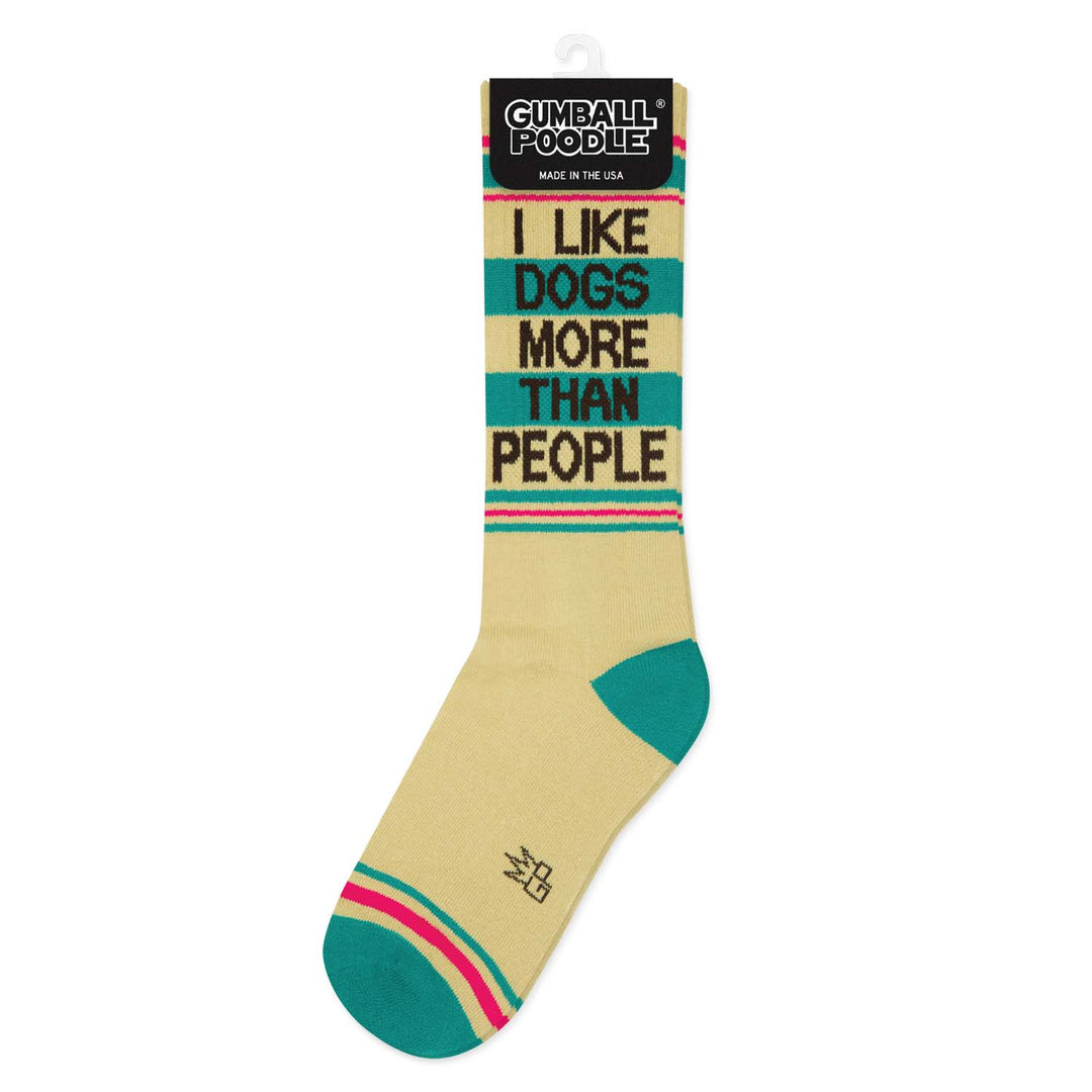 I Like Dogs More Than People Gym Crew Socks