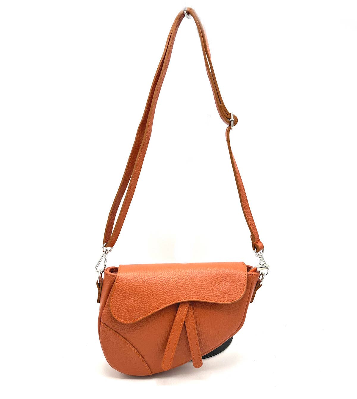 Suie Valentini Genuine Terracotta Italian Leather Shoulder Bag - Simple Good