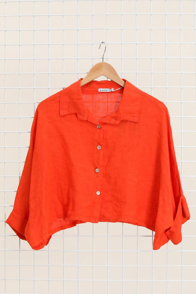 Boxy Linen Button Up