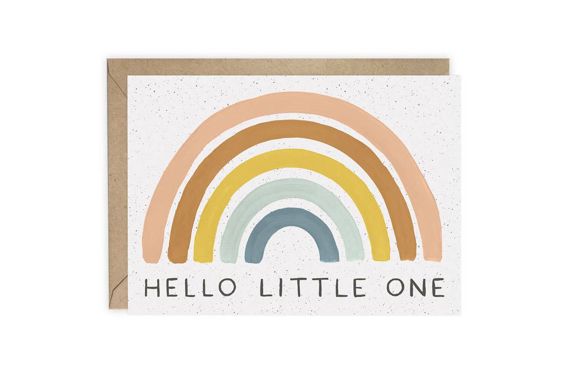 Rainbow Baby Hello Little One Card