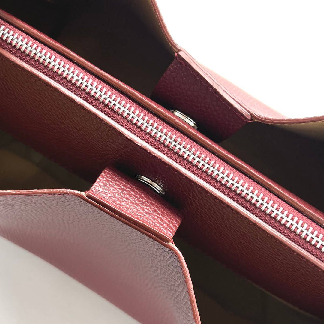 Leather Large Tote With Ribbon