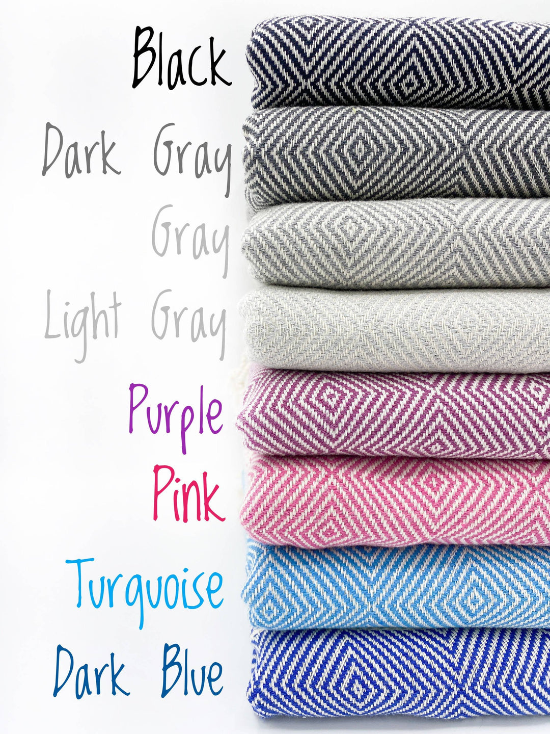 Large Diamond Pattern Turkish Towel