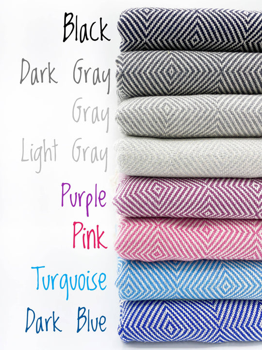 Large Diamond Pattern Turkish Towel
