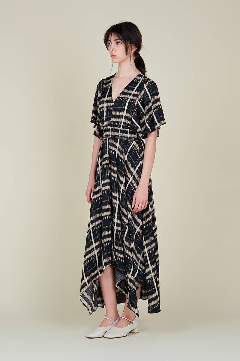 Printed Unbalanced Dress