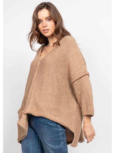 Alpaca Blend Asymmetrical Sweater