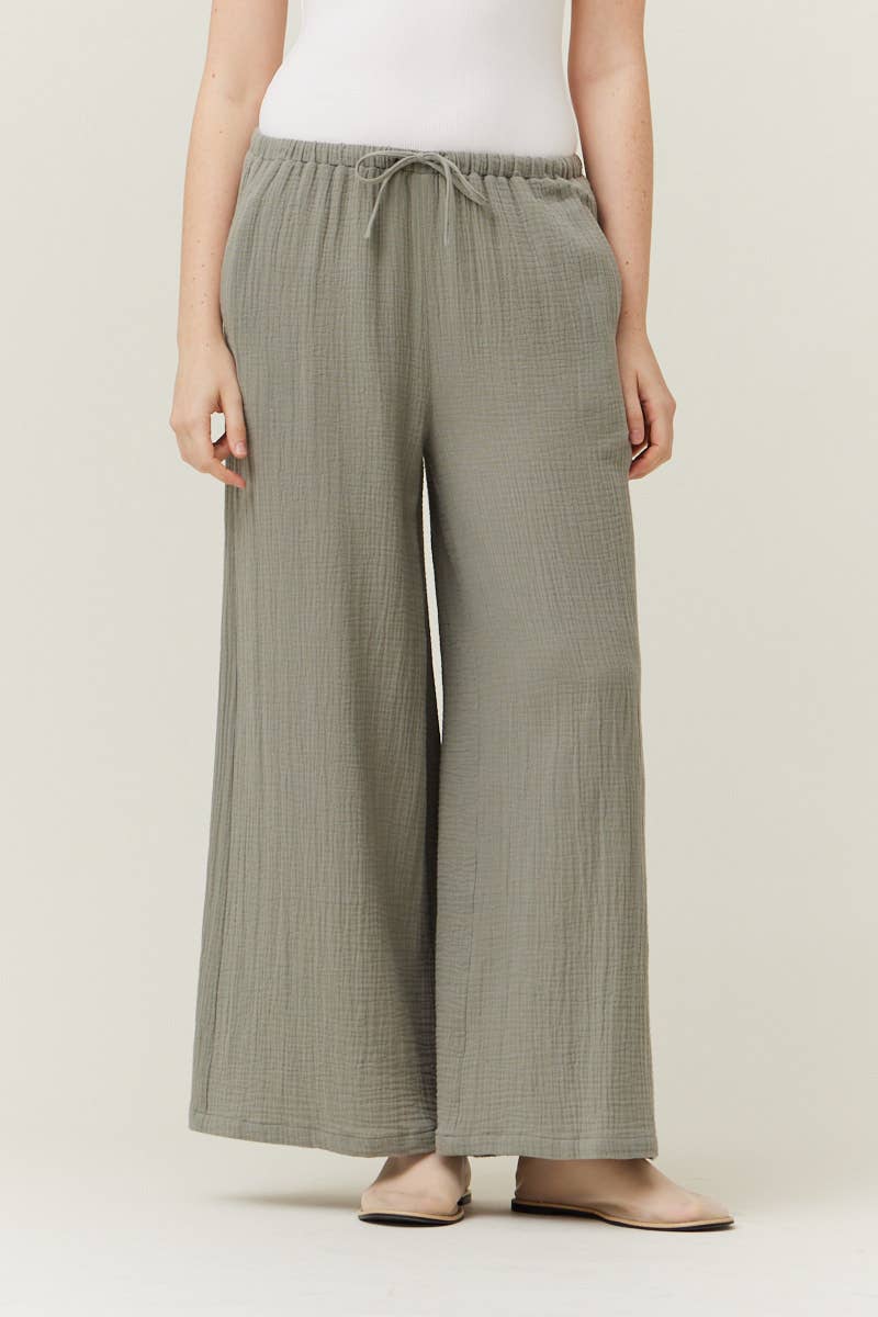 Long Line Gauze Pants