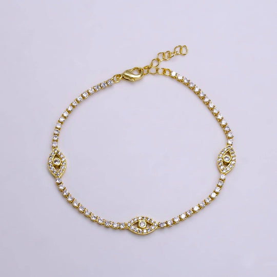 Evil Eye Cubic Zirconia Tennis Bracelet