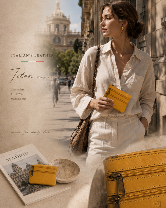 Italian Leather Double Zipper Wallet