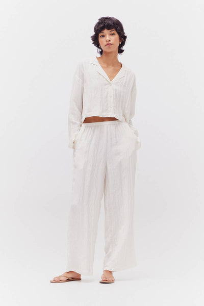 Long Sleeve Button Down Crop Top