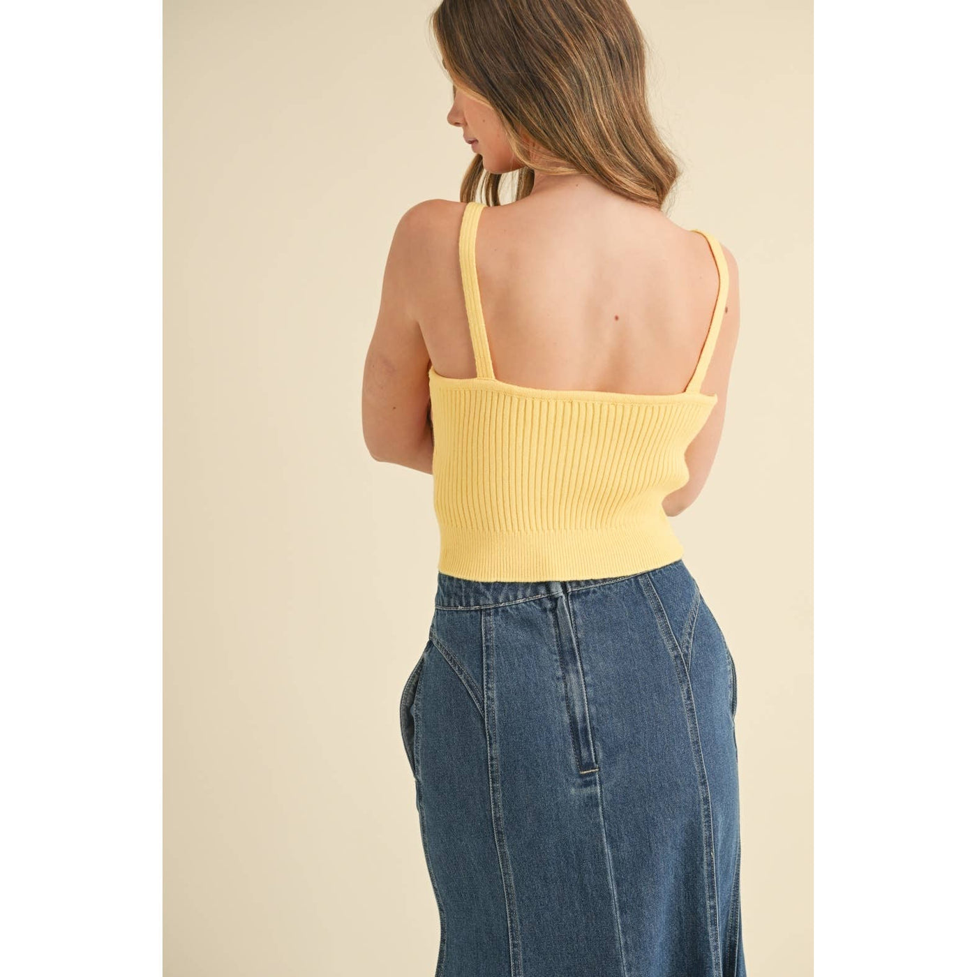 Butter Yellow Sweater Tank