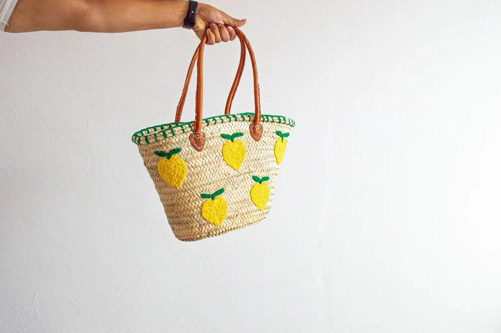 French Market Basket with Lemons