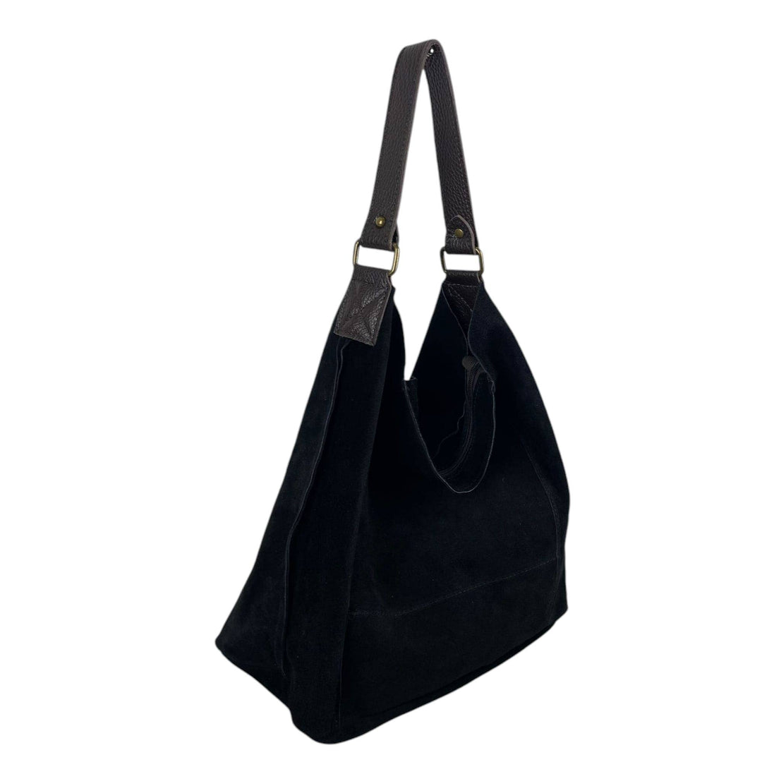 Suede Leather Hobo Bag