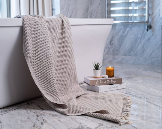 Stonewashed Waffle Turkish Towel