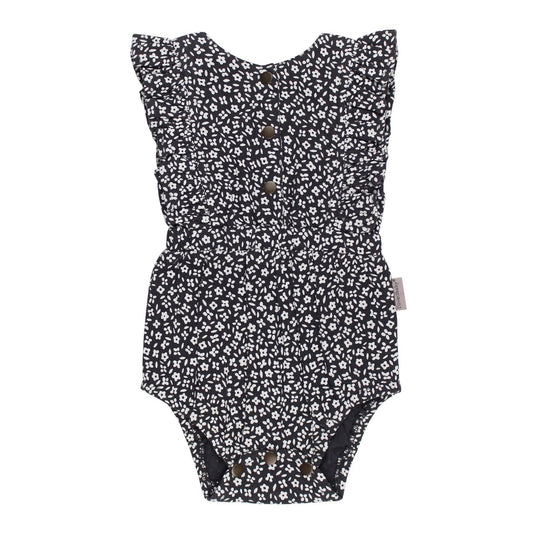 Chia Floral Organic Muslin Ruffle Bodysuit