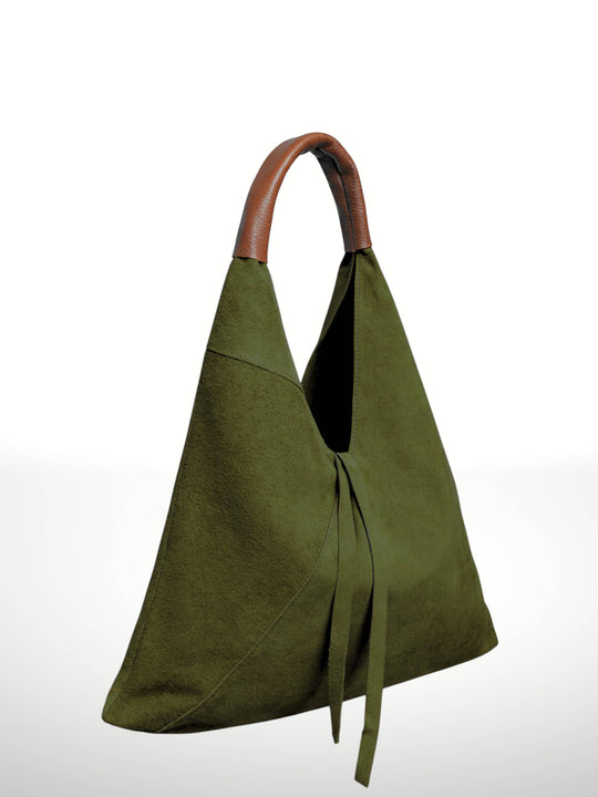 Dema Suede Shoulder Bag With Coin Purse