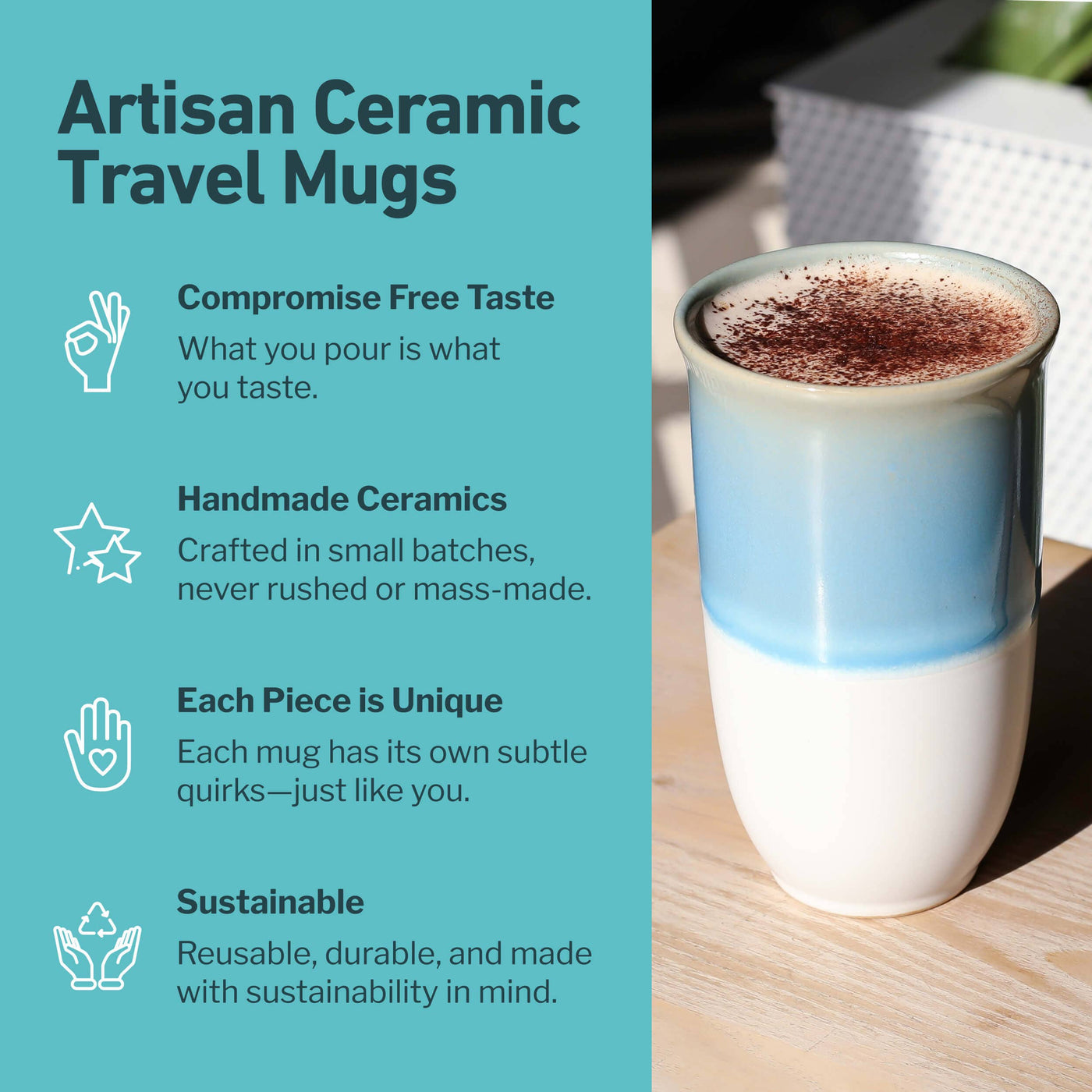Lagoon Ceramic Travel Cup 16oz
