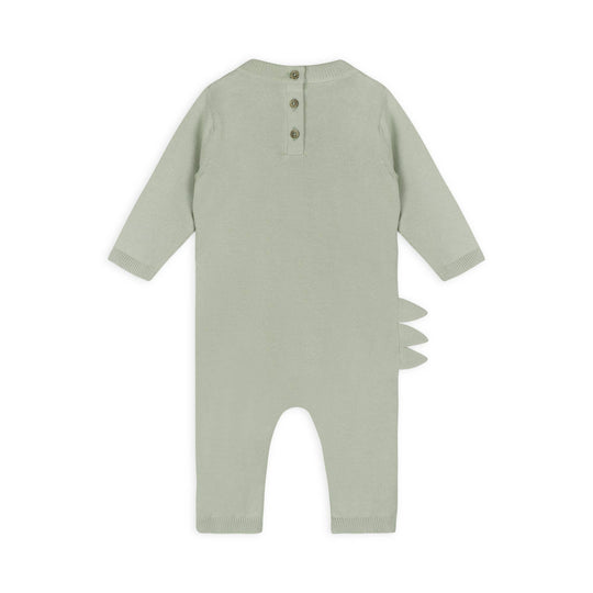 Dino Embroidered Baby Knit Jumpsuit