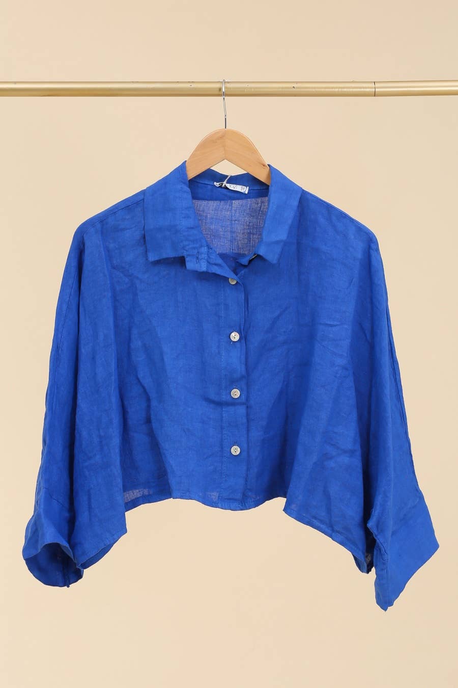 Linen Crop Shirt