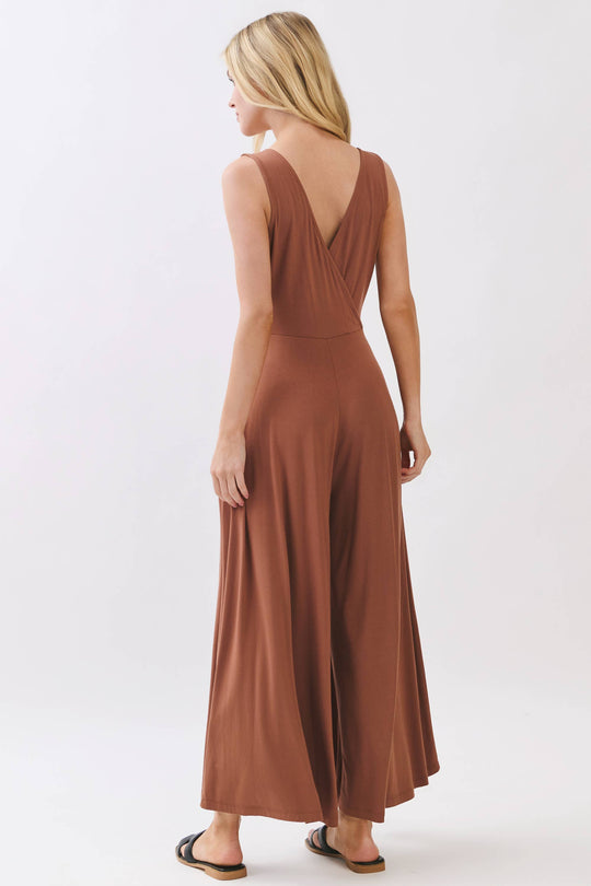 Sleeveless Wide Leg Jumpsuit