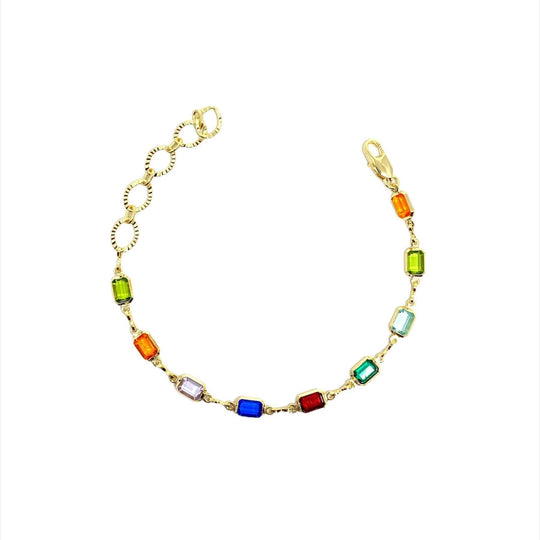 18k Gold Filled Multicolor Bracelet