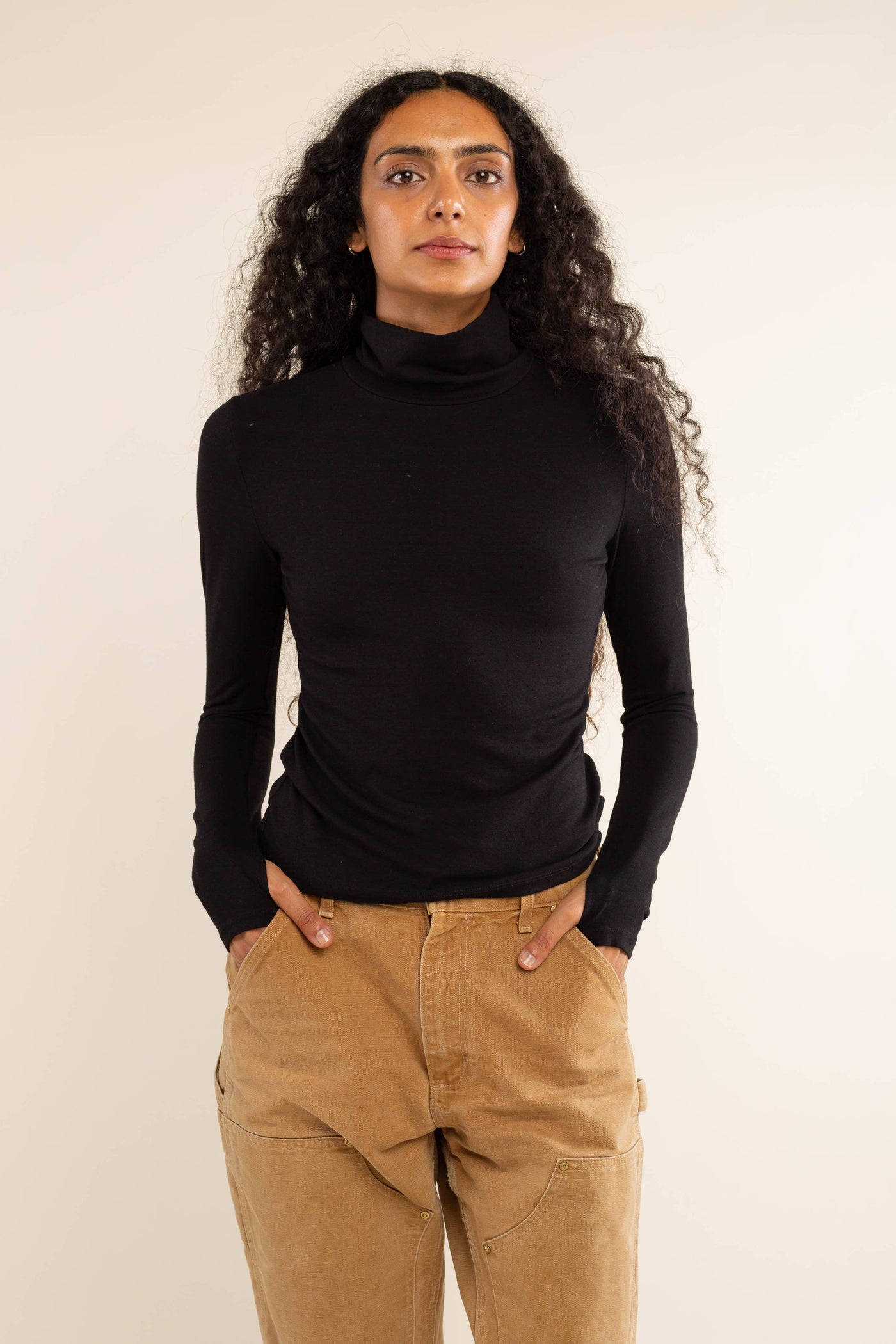 Crescent Turtleneck Long Sleeve Top