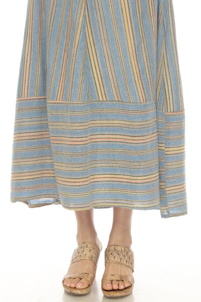 Striped Bustier Maxi Dress