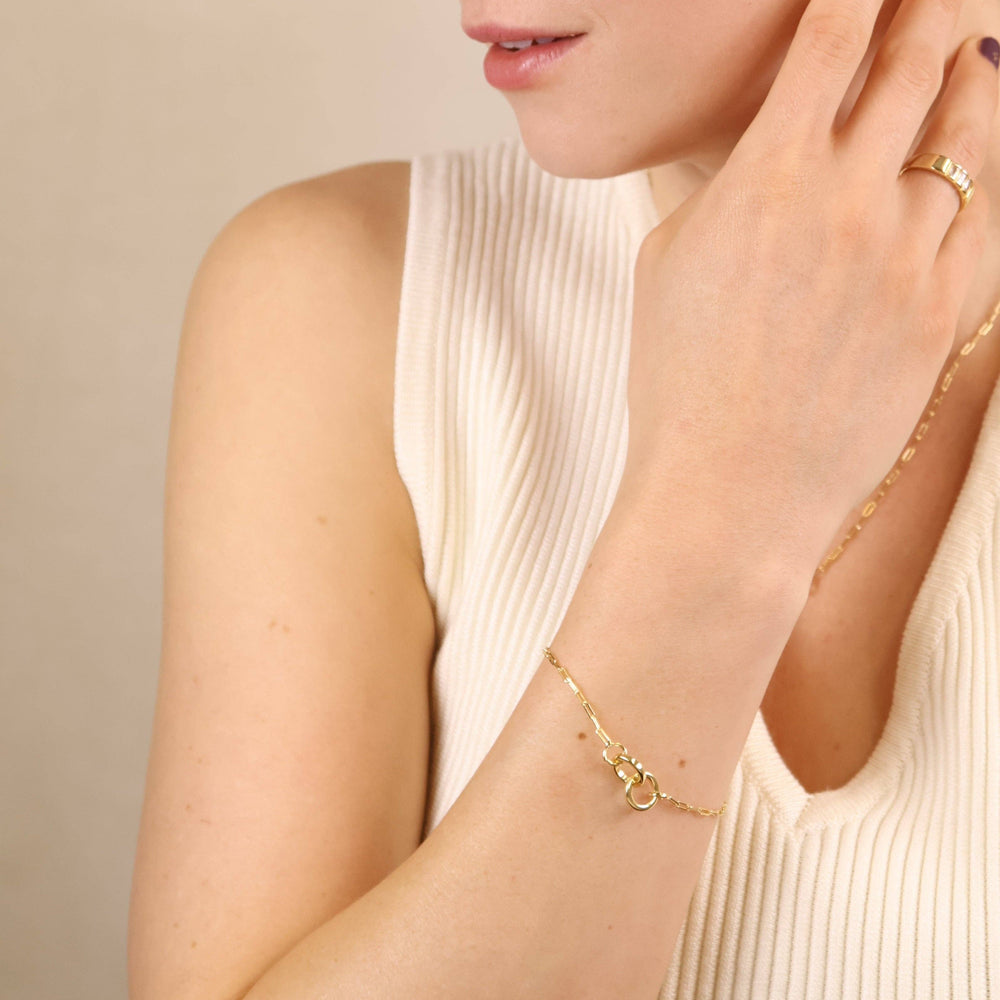 18k Gold Filled Linked Bracelet