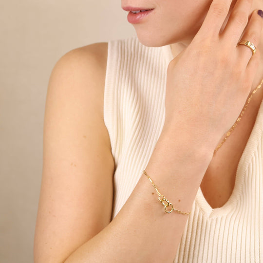 18k Gold Filled Linked Bracelet