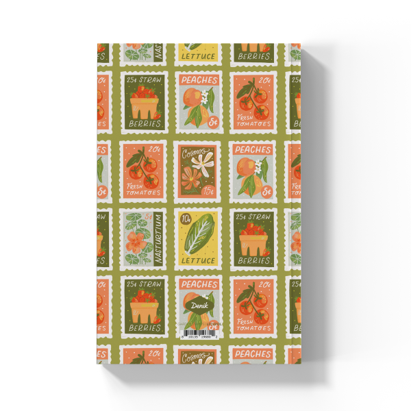 Garden Stamps  Soft Touch Classic Layflat Notebook Journal