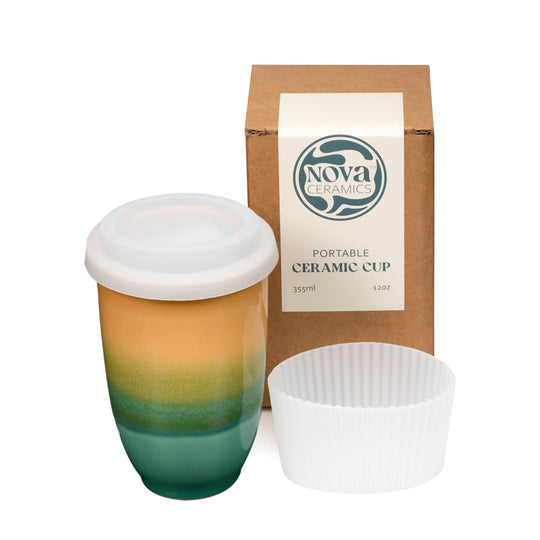 Savannah Ceramic Travel Cup 12oz | Reusable Coffee Cup