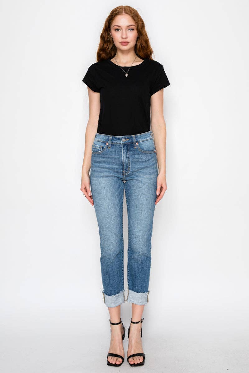 High Rise Straight Leg Jeans