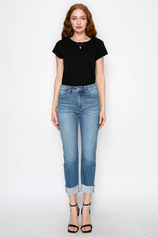 High Rise Straight Leg Jeans