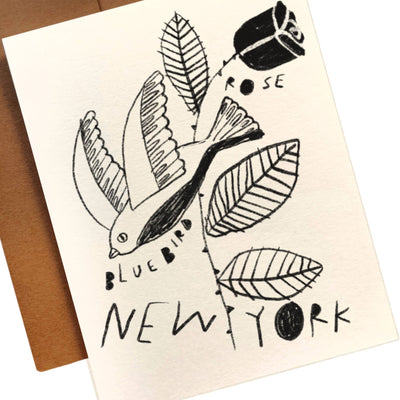 RANI BAN CO NEW YORK State Flower & Bird Greeting Card - Simple Good