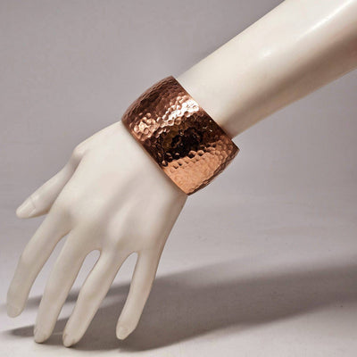 Chunky Hammered Copper Cuff Bracelet