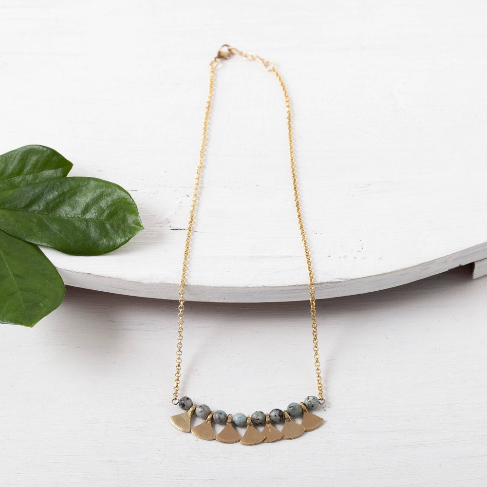 Stone Petal Necklace