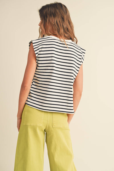 MIOU MUSE T608  STRIPED SLEEVELESSS TOP - Simple Good