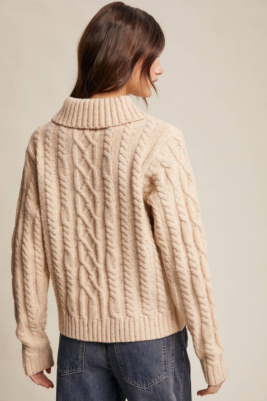 Collared Cable Knit Sweater