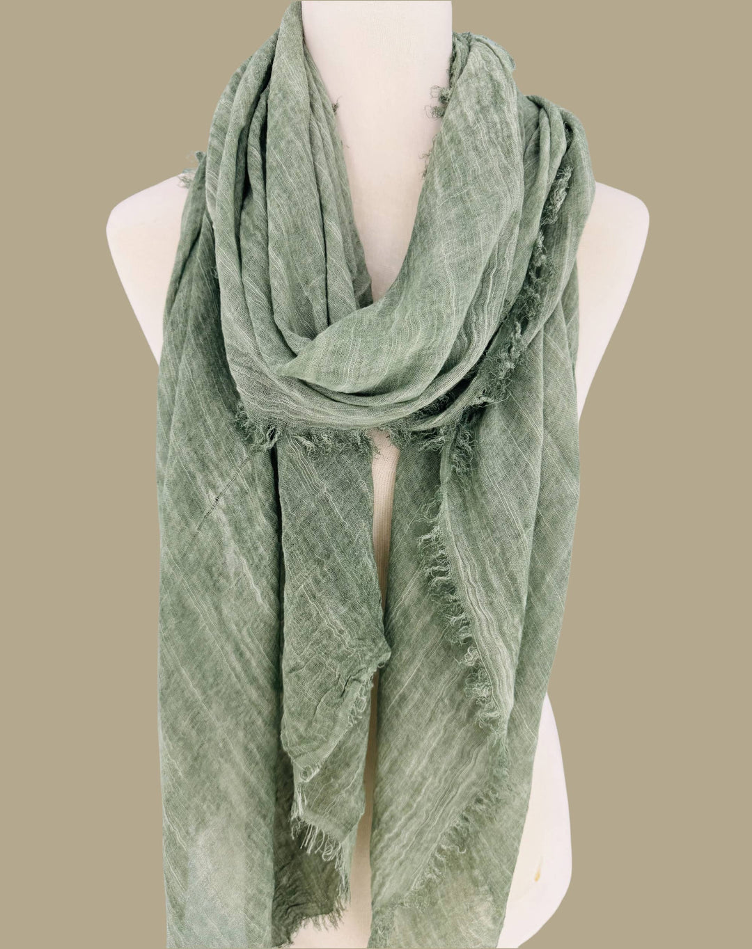 Stonewashed Solid Color Frayed Oversized Scarf