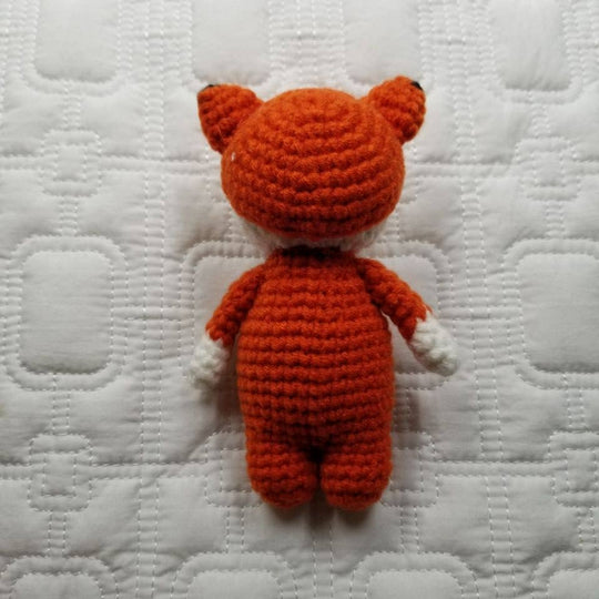 Fox Hand Crocheted Baby Plush Teething Toy