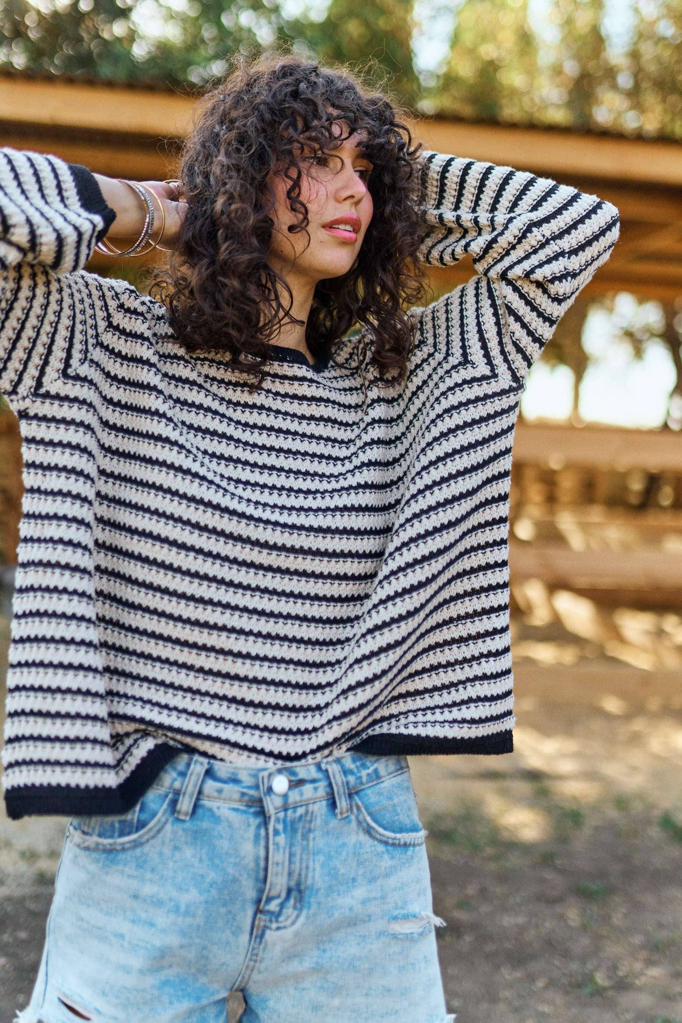 Striped Relaxed Fit Sweater