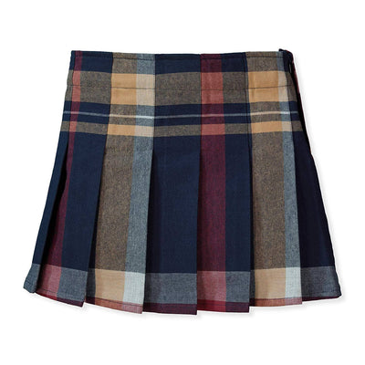 Organic Pleated Skirt with Buckle Detail