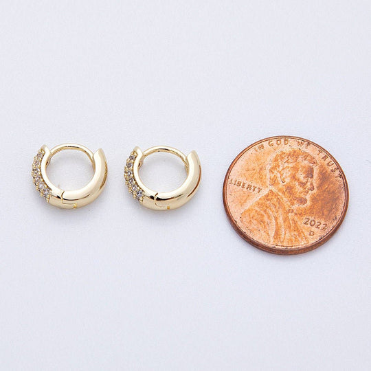 14K Gold Filled Micro Paved CZ Cartilage Huggie