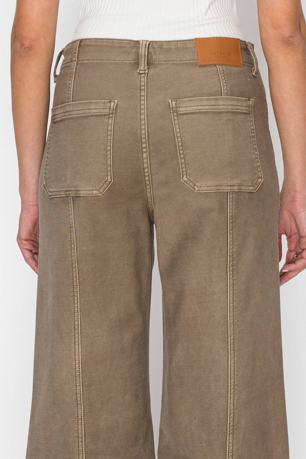 Raw Hem Crop Palazzo Jeans