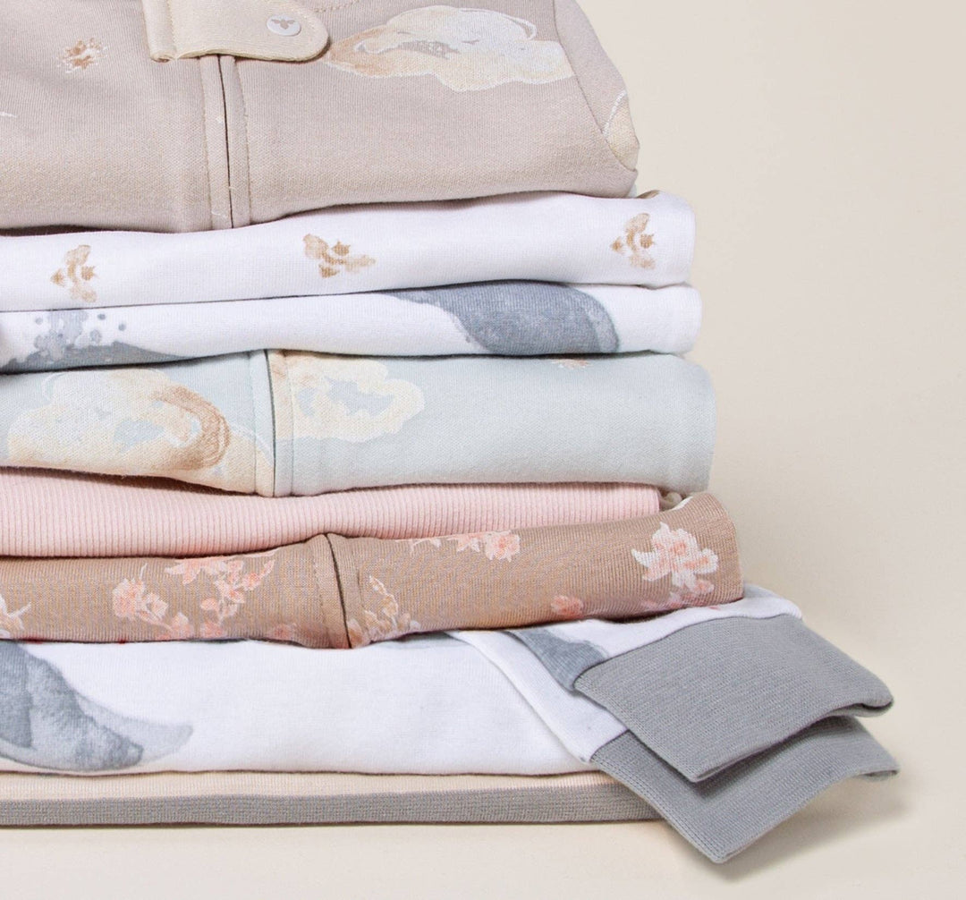 Pink Sand Rugby Stripe Organic Cotton Sleep & Play