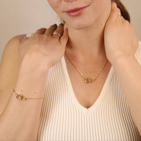 18k Gold Filled Linked Bracelet