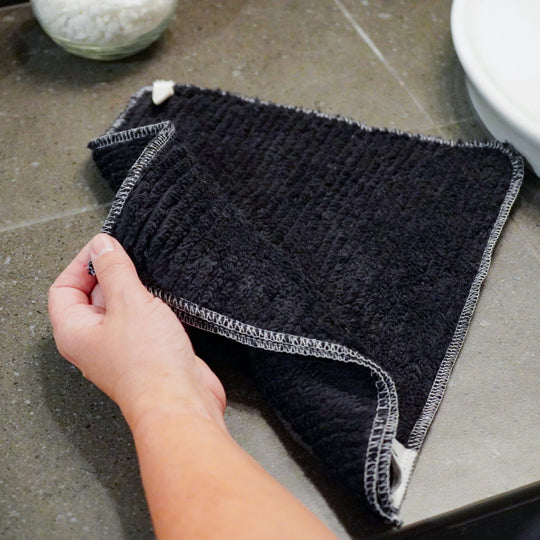 Makeup Remover Towel Black Cotton Chenille