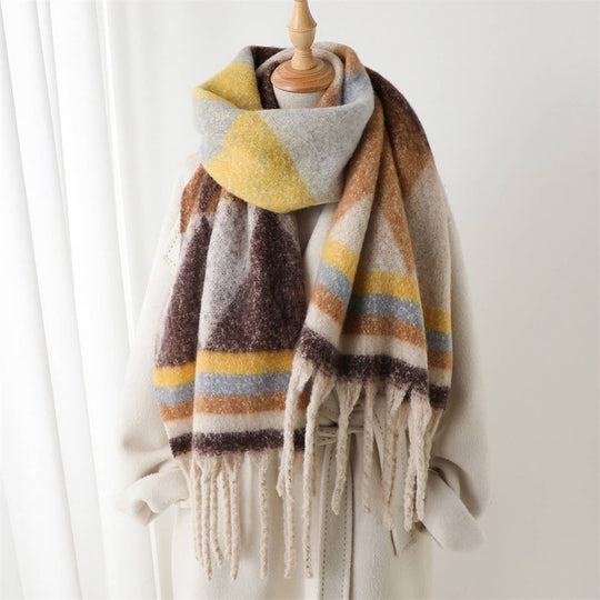 Triangle Fringe Winter Scarf