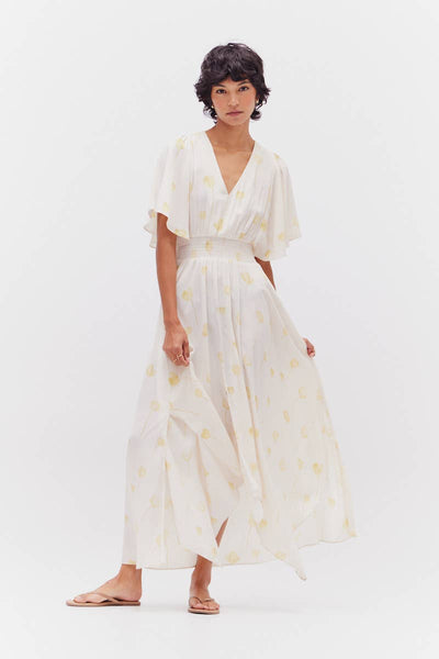Watercolor Floral Print Dress
