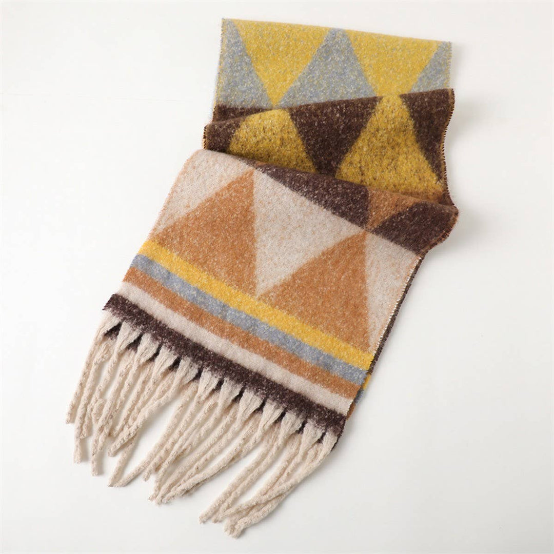 Triangle Fringe Winter Scarf
