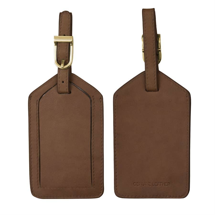 Rectangular Leather Luggage Tag
